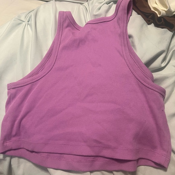 WILDFABLE: Purple Ribbed Tank Top - Picture 2 of 3